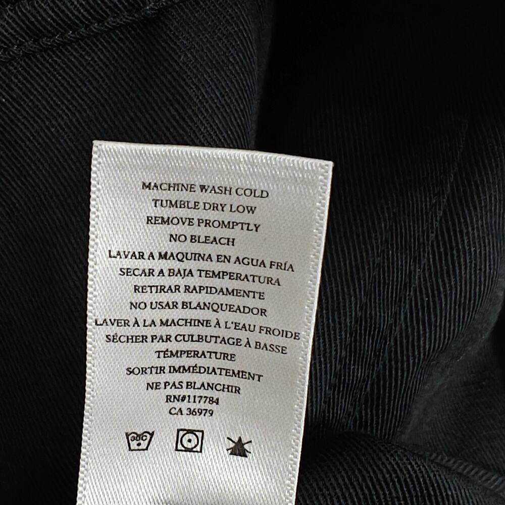 Rails Elliot Embroidered Utility Shirt Jacket Sz XS Black Metallic Roses Shacket - Picture 13 of 13